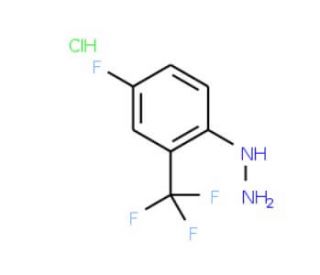 4-Fluoro-2-(trifluoromethyl)phenylhydrazine hydrochloride (CAS 502496-21-1) - chemical structure image