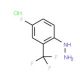 4-Fluoro-2-(trifluoromethyl)phenylhydrazine hydrochloride (CAS 502496-21-1) - chemical structure image