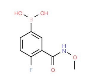 4-Fluoro-3-[(methoxyamino)carbonyl]benzeneboronic acid (CAS 913835-47-9) - chemical structure image