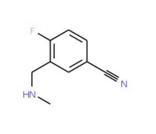 4-fluoro-3-[(methylamino)methyl]benzonitrile - chemical structure image