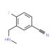 4-fluoro-3-[(methylamino)methyl]benzonitrile - chemical structure image
