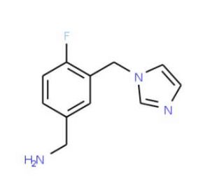 [4-fluoro-3-(1H-imidazol-1-ylmethyl)phenyl]methanamine - chemical structure image