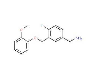 [4-fluoro-3-(2-methoxyphenoxymethyl)phenyl]methanamine - chemical structure image