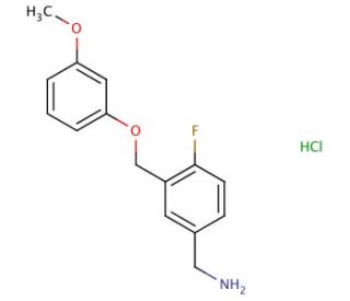 [4-fluoro-3-(3-methoxyphenoxymethyl)phenyl]methanamine hydrochloride - chemical structure image