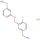 [4-fluoro-3-(3-methoxyphenoxymethyl)phenyl]methanamine hydrochloride - chemical structure image