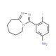 4-fluoro-3-(6,7,8,9-tetrahydro-5H-[1,2,4]triazolo[4,3-a]azepin-3-yl)aniline - chemical structure image