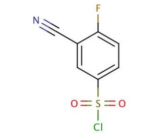 4-Fluoro-3-cyanobenzenesulfonyl chloride (CAS 351003-23-1) - chemical structure image