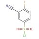 4-Fluoro-3-cyanobenzenesulfonyl chloride (CAS 351003-23-1) - chemical structure image