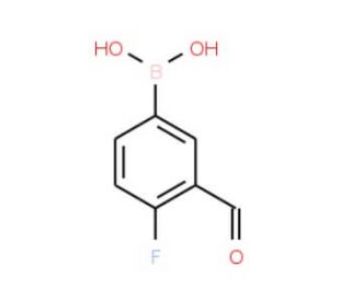 4-Fluoro-3-formylphenylboronic acid (CAS 374538-01-9) - chemical structure image