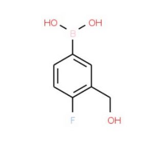 4-Fluoro-3-(hydroxymethyl)benzeneboronic acid (CAS 481681-02-1) - chemical structure image