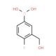 4-Fluoro-3-(hydroxymethyl)benzeneboronic acid (CAS 481681-02-1) - chemical structure image