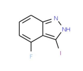 4-Fluoro-3-iodo-1H-indazole (CAS 518990-32-4) - chemical structure image