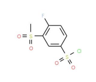 4-fluoro-3-methanesulfonylbenzene-1-sulfonyl chloride - chemical structure image