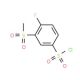 4-fluoro-3-methanesulfonylbenzene-1-sulfonyl chloride - chemical structure image