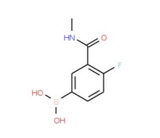 4-Fluoro-3-(methylcarbamoyl)benzeneboronic acid (CAS 874219-19-9) - chemical structure image