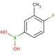 4-Fluoro-3-methylphenylboronic acid (CAS 139911-27-6) - chemical structure image