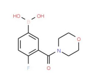 4-Fluoro-3-(morpholin-4-ylcarbonyl)benzeneboronic acid (CAS 874219-29-1) - chemical structure image