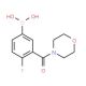 4-Fluoro-3-(morpholin-4-ylcarbonyl)benzeneboronic acid (CAS 874219-29-1) - chemical structure image