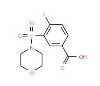 4-Fluoro-3-(morpholine-4-sulfonyl)-benzoic acid - chemical structure image