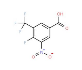 4-Fluoro-3-nitro-5-(trifluoromethyl)benzoic acid (CAS 878572-17-9) - chemical structure image