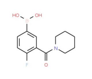 4-Fluoro-3-(piperidin-1-ylcarbonyl)benzeneboronic acid (CAS 874219-30-4) - chemical structure image