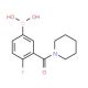 4-Fluoro-3-(piperidin-1-ylcarbonyl)benzeneboronic acid (CAS 874219-30-4) - chemical structure image
