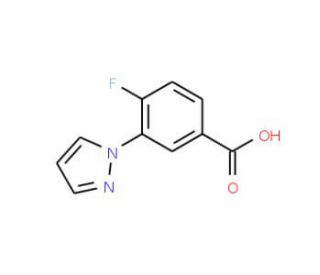 4-Fluoro-3-pyrazol-1-yl-benzoic acid - chemical structure image