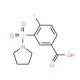 4-fluoro-3-(pyrrolidin-1-ylsulfonyl)benzoic acid - chemical structure image
