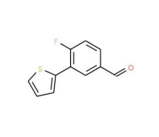 4-fluoro-3-(thiophen-2-yl)benzaldehyde - chemical structure image