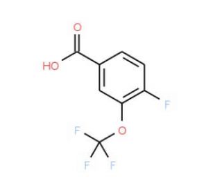 4-Fluoro-3-(trifluoromethoxy)benzoic acid (CAS 886496-49-7) - chemical structure image