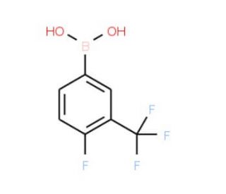 4-fluoro-3-(trifluoromethyl)phenylboronic acid (CAS 182344-23-6) - chemical structure image