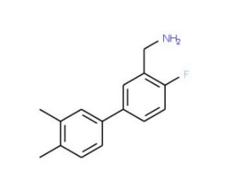 (4-Fluoro-3&prime;,4&prime;-dimethyl[1,1&prime;-biphenyl]-3-yl)-methylamine - chemical structure image