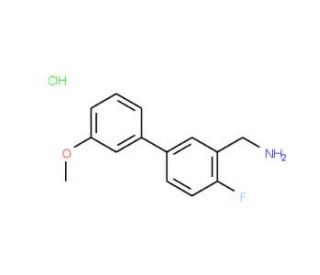 (4-Fluoro-3&prime;-methoxy[1,1&prime;-biphenyl]-3-yl)-methanamine hydrochloride - chemical structure image