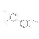 (4-Fluoro-3′-methoxy[1,1′-biphenyl]-3-yl)-methanamine hydrochloride - chemical structure image