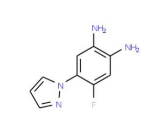 4-fluoro-5-(1H-pyrazol-1-yl)benzene-1,2-diamine - chemical structure image