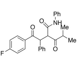 4-Fluoro-&alpha;-(2-methyl-1-oxopropyl)-&gamma;-oxo-N,&beta;-diphenyl-benzenebutanamide (CAS 125971-96-2) - chemical structure image