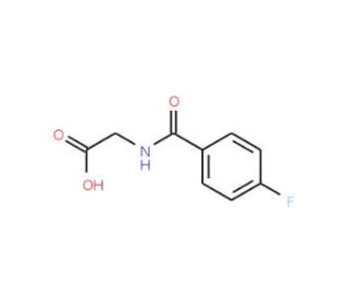 (4-Fluoro-benzoylamino)-acetic acid (CAS 366-79-0) - chemical structure image
