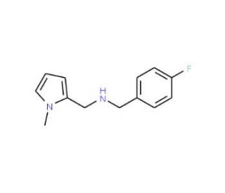 (4-Fluoro-benzyl)-(1-methyl-1H-pyrrol-2-ylmethyl)-amine - chemical structure image