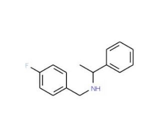 (4-Fluoro-benzyl)-(1-phenyl-ethyl)-amine (CAS 356531-62-9) - chemical structure image