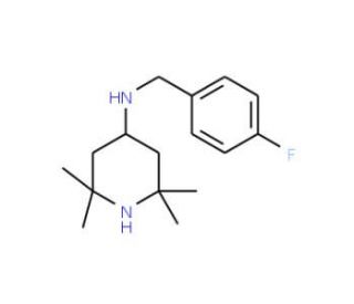 (4-Fluoro-benzyl)-(2,2,6,6-tetramethyl-piperidin-4-yl)-amine - chemical structure image
