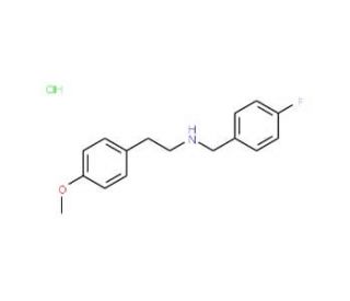 (4-Fluoro-benzyl)-[2-(4-methoxy-phenyl)-ethyl]-amine hydrochloride - chemical structure image