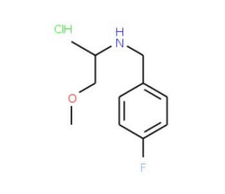 (4-Fluoro-benzyl)-(2-methoxy-1-methyl-ethyl)-amine hydrochloride - chemical structure image