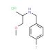 (4-Fluoro-benzyl)-(2-methoxy-1-methyl-ethyl)-amine hydrochloride 的分子结构 (4-Fluoro-benzyl)-(2-methoxy-1-methyl-ethyl)-amine hydrochloride - chemical structure image
