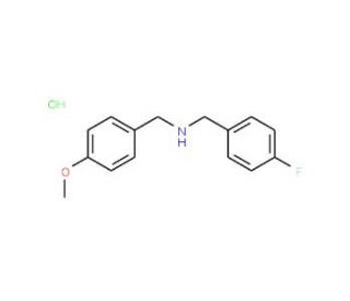 (4-Fluoro-benzyl)-(4-methoxy-benzyl)-amine hydrochloride - chemical structure image