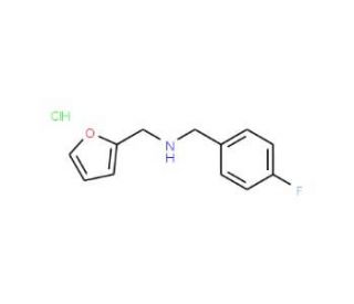 (4-Fluoro-benzyl)-furan-2-ylmethyl-aminehydrochloride - chemical structure image