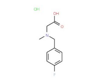 [(4-Fluoro-benzyl)-methyl-amino]-acetic acid hydrochloride - chemical structure image