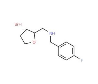 (4-Fluoro-benzyl)-(tetrahydro-furan-2-ylmethyl)-amine hydrobromide - chemical structure image
