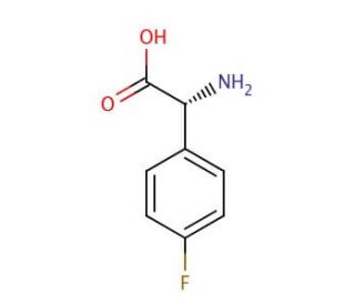 4-Fluoro-D-&alpha;-phenylglycine (CAS 93939-74-3) - chemical structure image