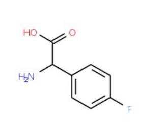 4-Fluoro-DL-&alpha;-phenylglycine (CAS 7292-73-1) - chemical structure image