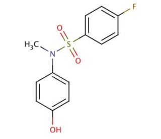 4-Fluoro-N-(4-hydroxy-phenyl)-N-methyl-benzenesulfonamide - chemical structure image